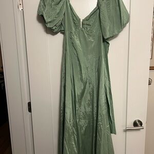 Abercrombie & Fitch Sage Green Maxi Dress